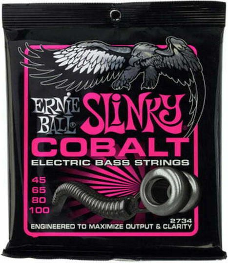 Ernie Ball Slinky Cobalt Bass Set Corzi Pentru Bas Cobalt 45 - 100 Super