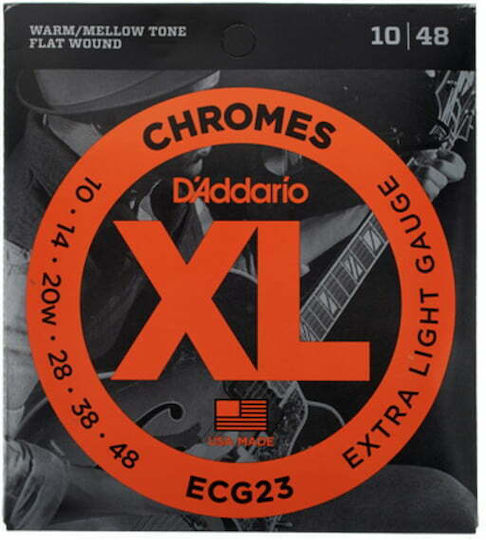 Daddario XL Chrome Electric Guitar Strings Set Chrome Electric Guitar 10 - 48 Extra Light