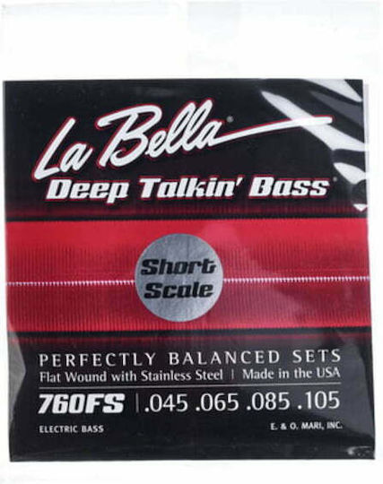 La Bella Deep Talkin' Bass Flats Σετ Χορδών Stainless Steel Μπάσου 45 - 105" Standard