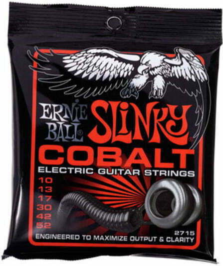 Ernie Ball Slinky Cobalt Set Of Cobalt Electric Guitar Strings 10 - 52 Skinny Top Heavy Bottom