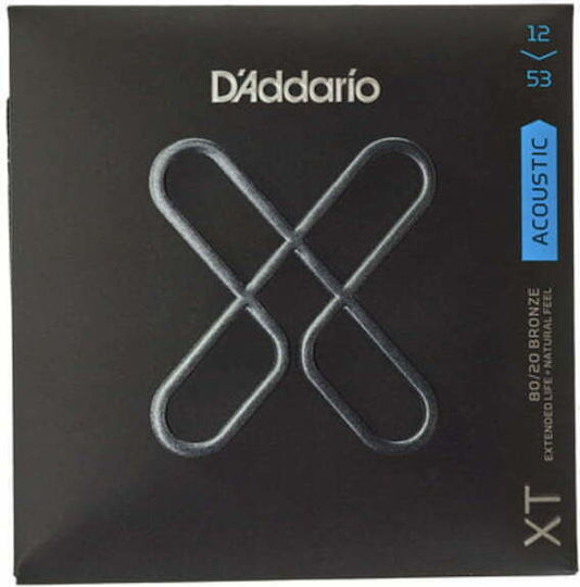 Daddario XT Acoustic 80/20 Bronze Set Of 80/20 Bronze Acoustic Guitar Strings 12 - 53 Light