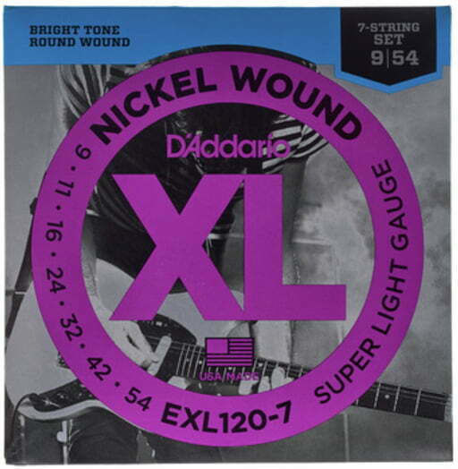 Daddario XL Nickel Einstellen Nickel Gewickelt E-Gitarrensaiten 9 - 54" Super Light 7-String