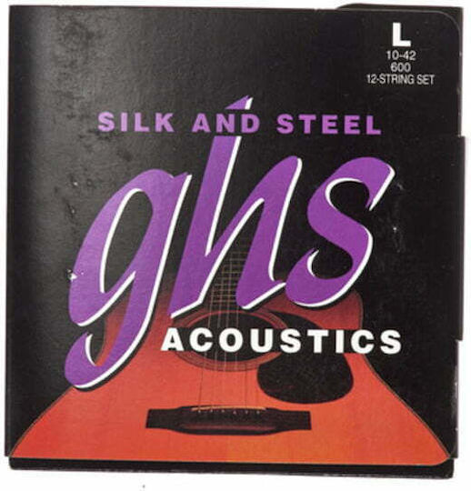 GHS Strings Комплект Коприна Хорди за Акустична китара Silk And Steel Светло 10 - 42"