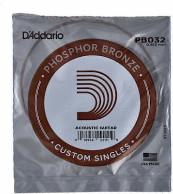 Daddario Single Phosphor Bronze Wound .032