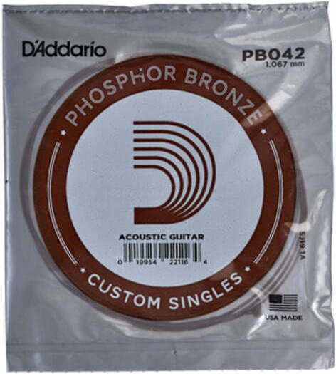 Daddario Corzi Pentru Chitară Acustică Single Wound Fosfor Bronz 42