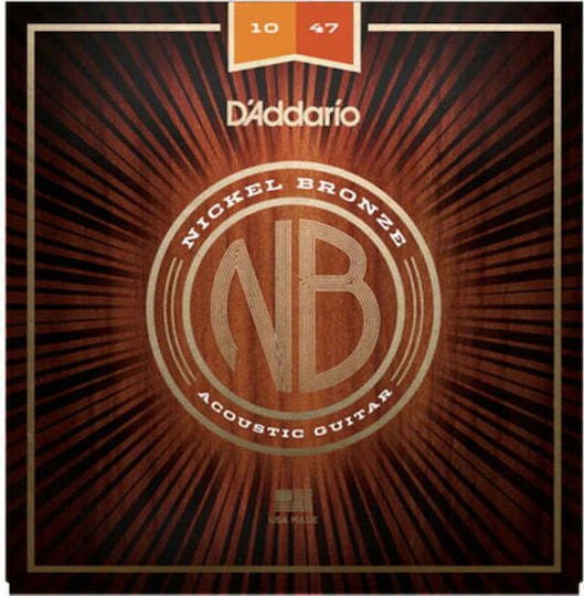 Daddario Set Corzi Pentru Chitară Acustică Din Bronz Nickel 10 - 47