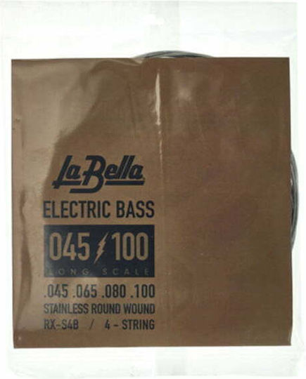 La Bella RX Oțel Inoxidabil Set Corzi Pentru Bas Oțel Inoxidabil 45 - 100 Long Scale