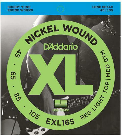 Daddario XL Nickel Bass Set of Nickel Wound Bass Strings 45 - 105