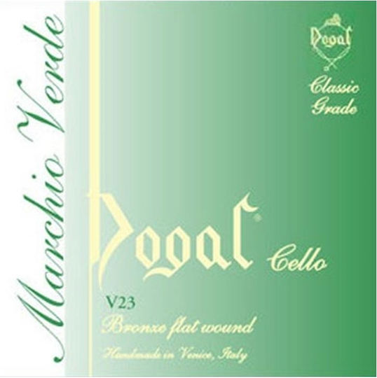 Dogal Set of Bronze Strings for Cello 3/4 / 4/4 Green Tag Cello