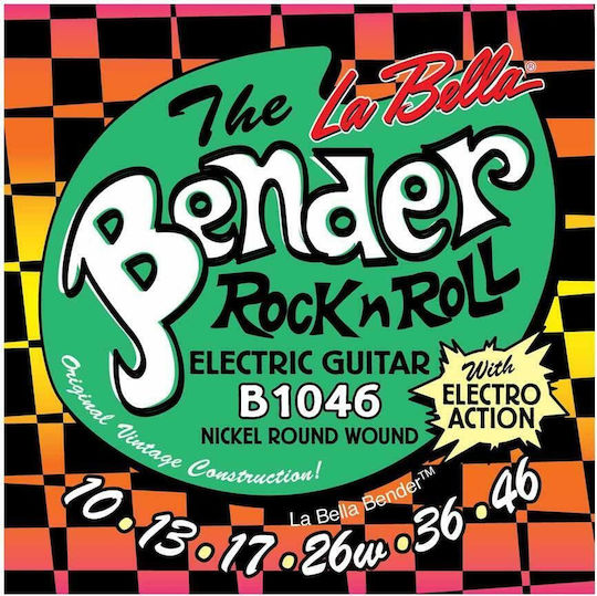 La Bella The Bender Set of Nickel Plated Steel Electric Guitar Strings 10 - 46
