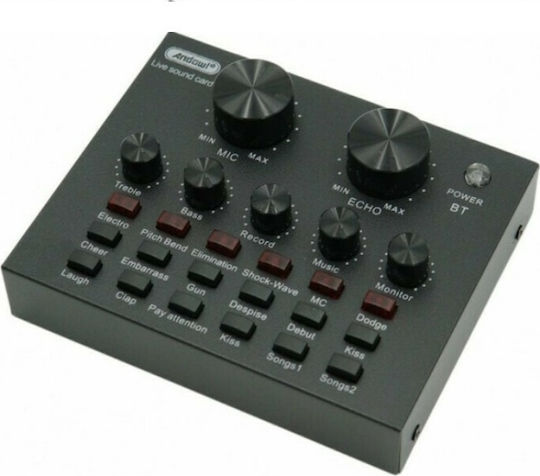 Andowl MIC8 Set Комплект Δυναμικό Микрофон Шоково монтиран за Вокали в Черен Цвят