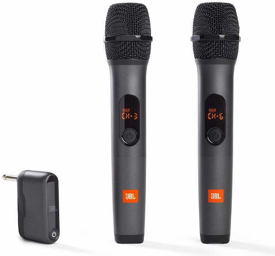 JBL Wireless Microphone Set Комплект Безжично Δυναμικό Микрофон Ръчно изработено за Вокали в Черен Цвят