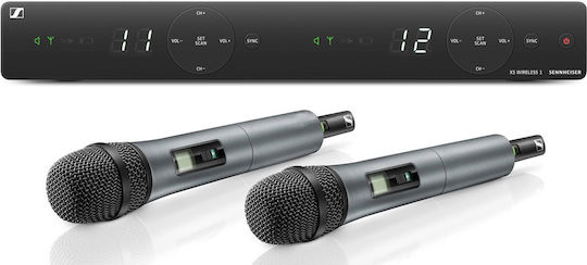 Sennheiser XSW 1-825 Dual B-Band Vocal Σετ Ασύρματο Δυναμικό Μικρόφωνο Χειρός για Φωνητικά