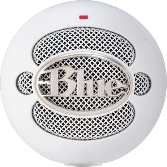 Blue Microphones Snowball ICE Condenser Microphone USB Tabletop for Vocals in White Color