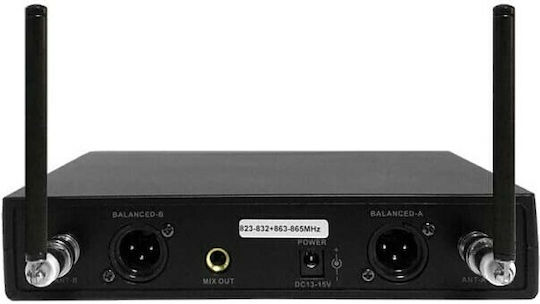 Audio Master GLX250-BB Seturi Wireless Δυναμικό Microfon Πέτου, Clip On