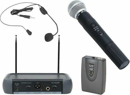 Blow PRM-903 Σετ Ασύρματο Δυναμικό Μικρόφωνο Χειρός, Κεφαλής για Φωνητικά