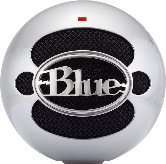 Blue Microphones Snowball Πυκνωτικό Μικρόφωνο USB Επιτραπέζιο για Φωνητικά σε Ασημί Χρώμα