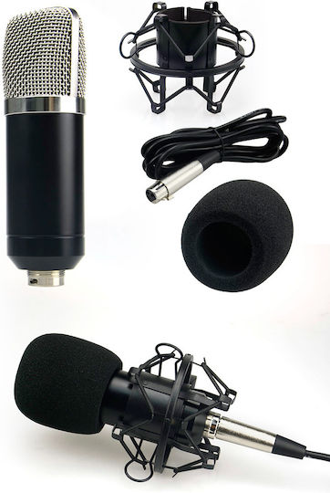 BM-700 Condenser Microphone XLR Shock Mounted for Vocals in White Color