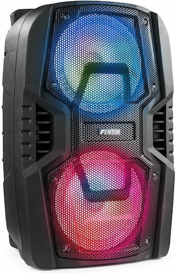 Fenton Karaoke Speaker with Wired Microphone and Lighting Effects FT208 LED 170.020 Black