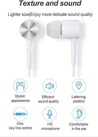 HP DHH-1111 In-ear Handsfree Headphones with Connector 3.5mm White