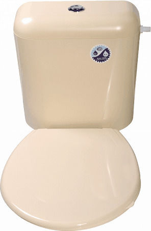 Nikiplast Classic Επίτοιχο Πλαστικό Καζανάκι Πλάτης Χαμηλής Πίεσης Cream