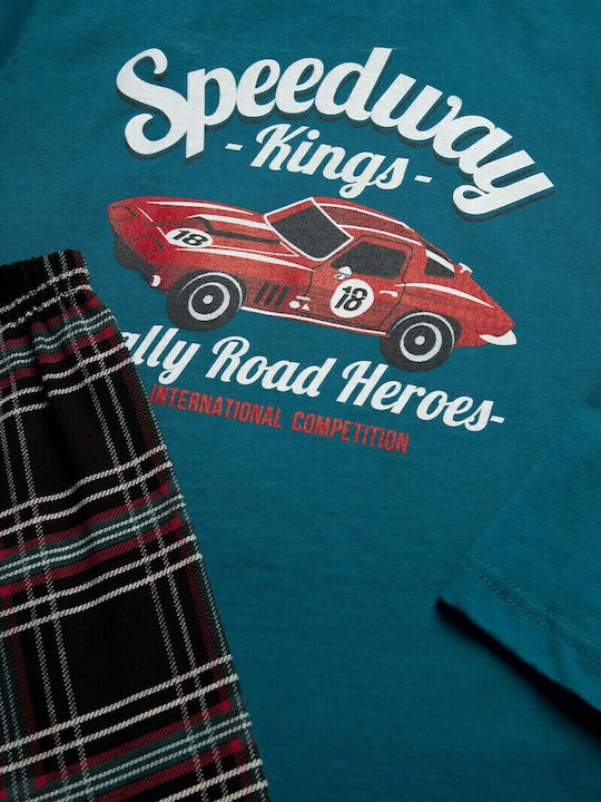 Minerva Kids' Pajamas Winter Petrol Speedway