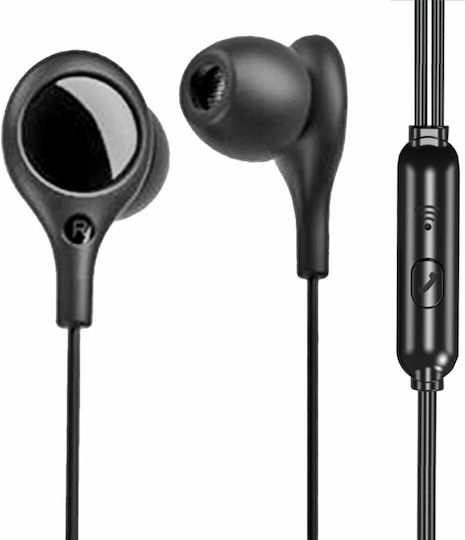 XO EP46 In-ear Handsfree με Βύσμα 3.5mm Μαύρο