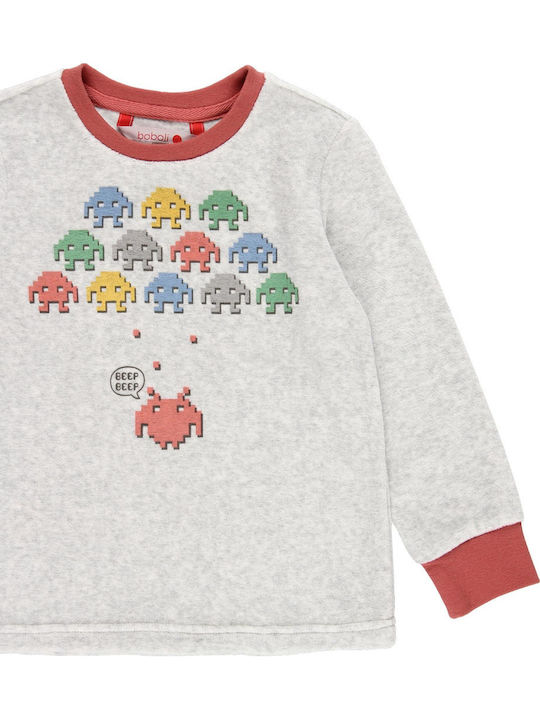 Boboli Kinder Schlafanzug Winterlich Samtig Gray