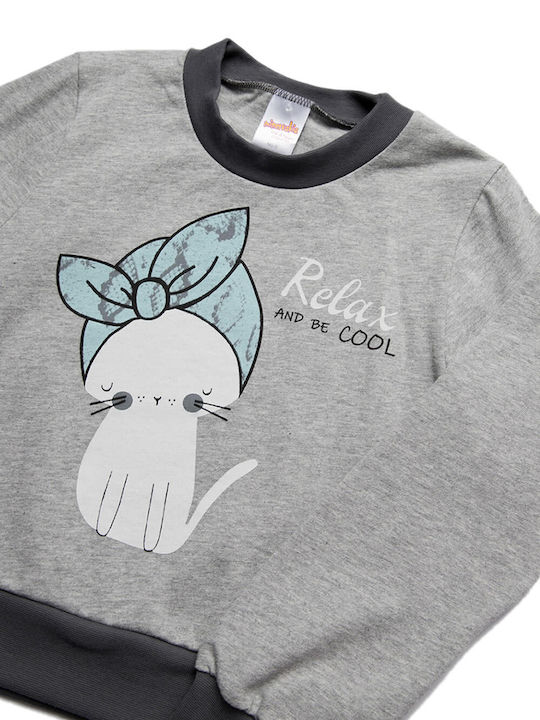 Minerva Kids' Pajamas Winter Gray RELAX