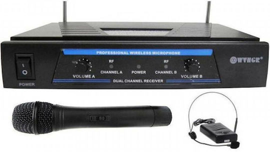 WVNGR Karaoke Amplifier With Wireless Microphones WG-007 Black
