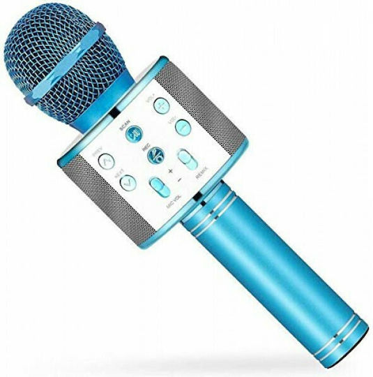 WSTER Μικρόφωνο Karaoke Ασύρματο WS-858 WS-858 Μπλε