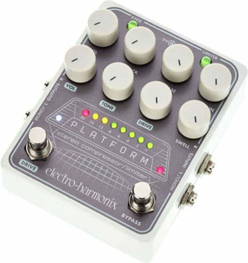 Electro-Harmonix Platform Stereo Limiter Педал Ефект Компресор Електрическа китара и Електрически бас