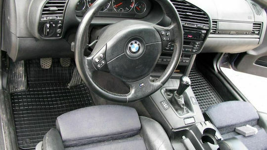 Petex Set of Front and Rear Mats 4pcs for BMW Series 3 1991-1999 Black