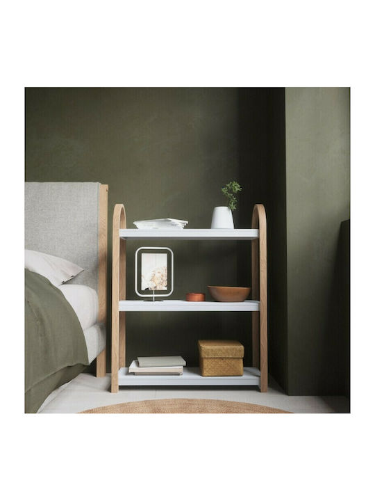 Rectangular Side Table Bellwood Wooden Natural White M71.1xL26xH90.1cm