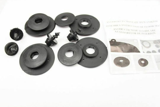 Rezaw Plast Set of Front and Rear Mats 4pcs Tray Type for Alfa Romeo Alfa 159 2005-2011 Black