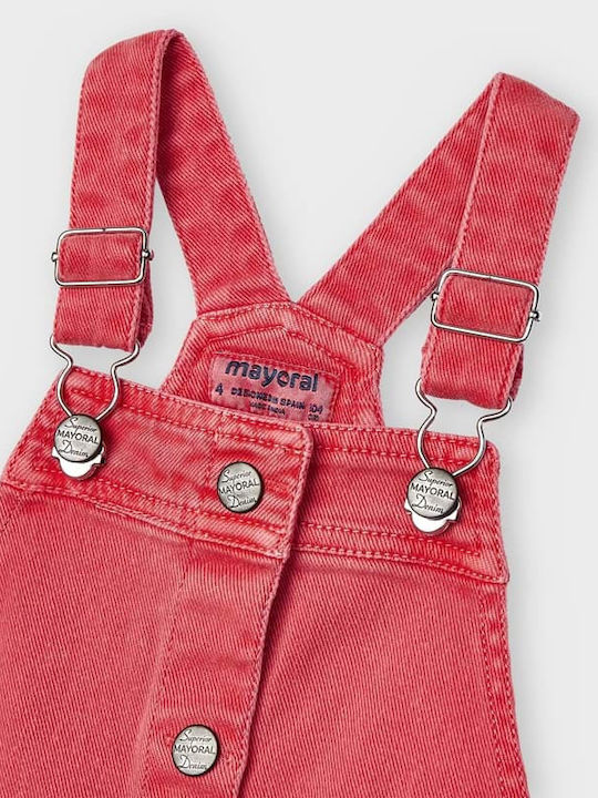 Girls Dungarees Red