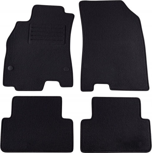 Petex Set of Front and Rear Mats 4pcs for Renault Fluence 2010+ Black