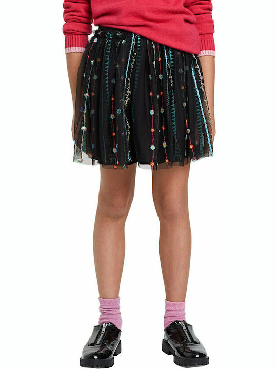 Kids' Tulle Skirt Floral Black Fal Dover