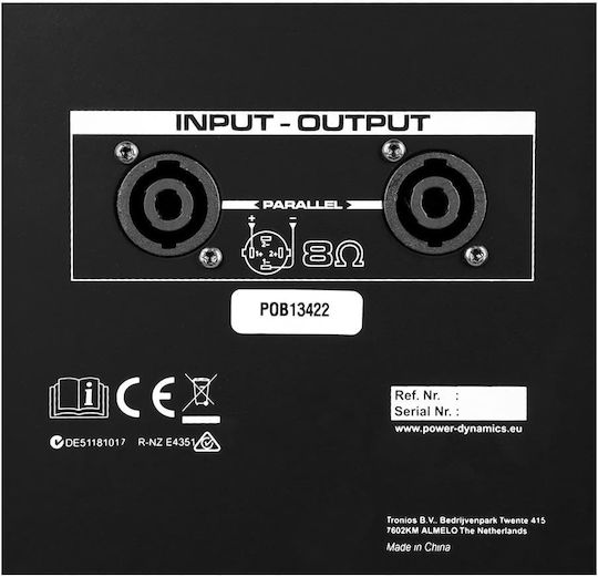 Power Dynamics PD415P 178.275 Παθητικό Ηχείο PA 350W με Woofer 15" 36.5x42.5x71εκ.