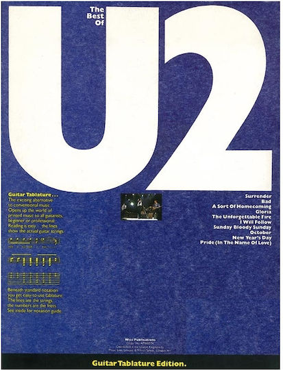 Wise Publications U2 - The Best Of (Guitar Tab) за Китара