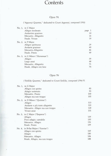 Dover Publications Haydn - Eleven Late String Quartets Op.74, 76 and 77 за Струнни инструменти