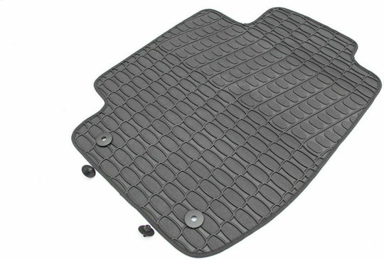 Novline Set of Front and Rear Mats 4pcs Tray Type for Hyundai Santa Fe 2001-2006 Black
