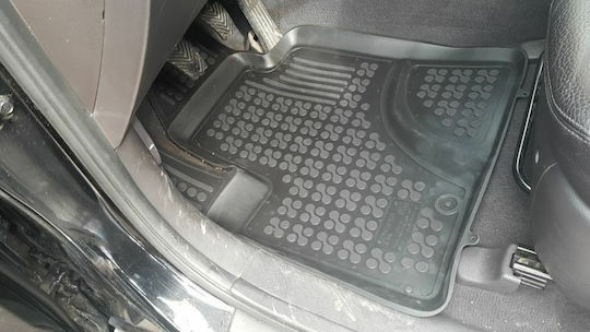 Rezaw Plast Set of Front and Rear Mats 4pcs Tray Type for Hyundai Santa Fe 2006-2012 Black