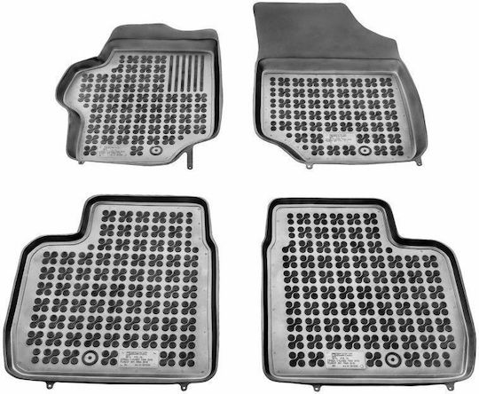 Rezaw Plast Set of Front and Rear Mats 4pcs Tray Type for Peugeot 301 Citroen C-Elysee 2012+ Black