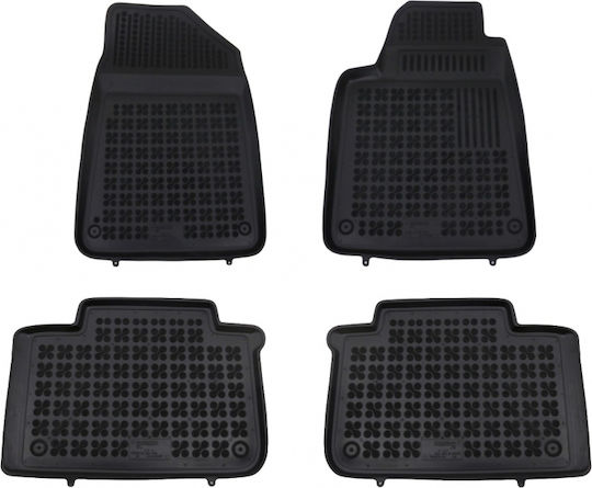Rezaw Plast Set of Front and Rear Mats 4pcs Tray Type for Citroen C6 2005+ Black