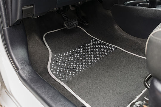 Cartech Set of Front and Rear Mats Universal 4pcs Gray