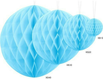 PartyDeco Honeycomb Ball Χάρτινη Κρεμαστή Γαλάζια