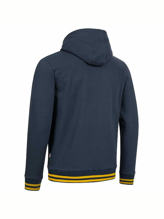 Lonsdale Mamhead Men's Sweatshirt with Hood and Pockets Navy / Yellow