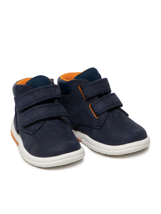 Toddle Tracks H&L Ανατομικά Suede Παιδικά Μποτάκια με Σκρατς Μπλε
