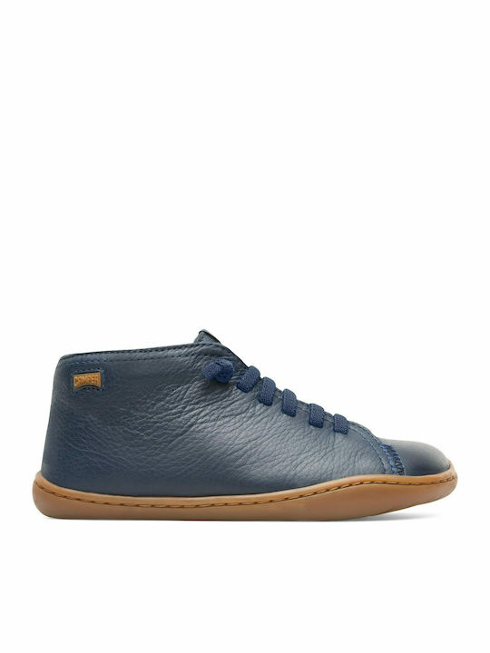 Peu Cami Anatomical Leather Kids Boots with Zipper Navy Blue